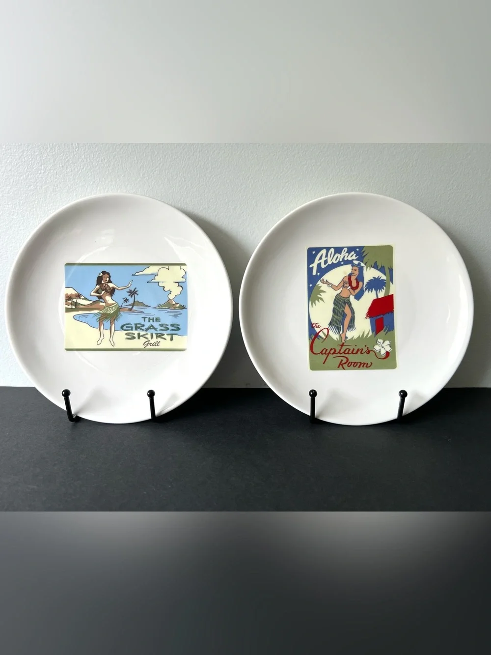 90s Y2K Pottery Barn Aloha Girls Salad / App Plates 8